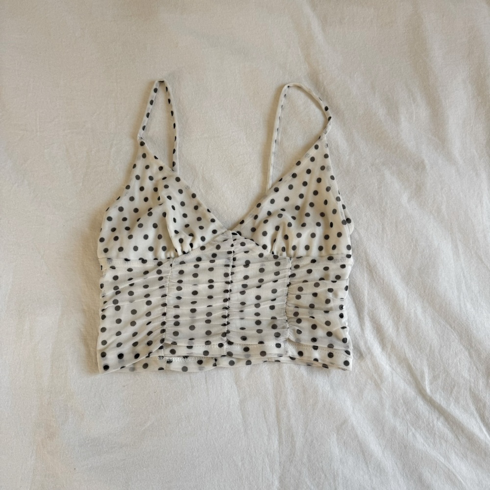 Urban Outfitters Mesh Polka Dot Tank SIZE: Small